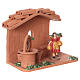 Terracotta woman at the well for Nativity scene 10 cm made in Deruta s2