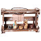 Portable wood box with lights and Deruta Nativity scene 6 cm s1