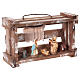 Portable wood box with lights and Deruta Nativity scene 6 cm s4