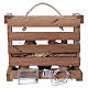 Portable wood box with lights and Deruta Nativity scene 12 cm s5