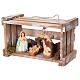 Casinha portátil em madeira com Natividade para presépio Deruta com figuras de 8 cm de altura média s4