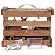 Portable wood box with lights and Deruta Nativity scene 10 cm s5