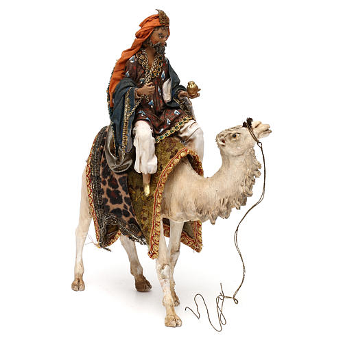 Nativity scene King on camel 13 cm by Angela Tripi 4