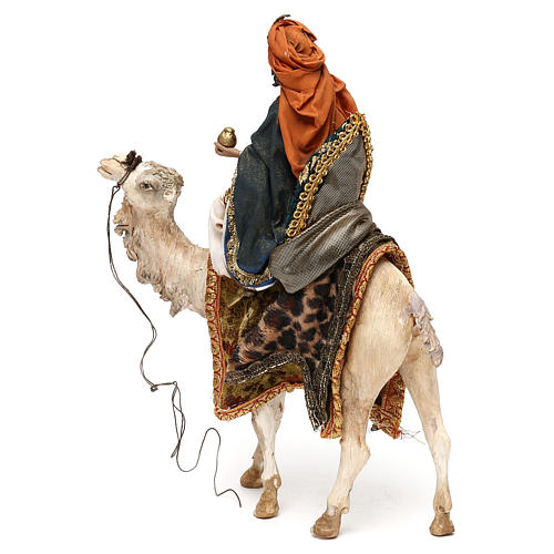 Re Magio su cammello per presepe 13 cm Tripi 3