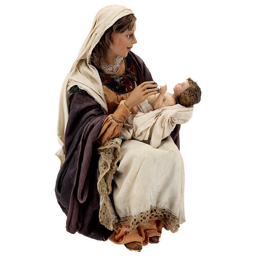 Nativity scene, Mary holding the Child 30 cm by Angela Tripi 5