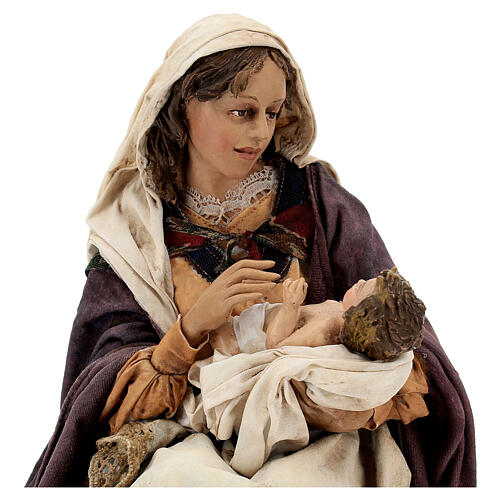 Natividad Angela Tripi: María que abraza al Niño 30 cm 2