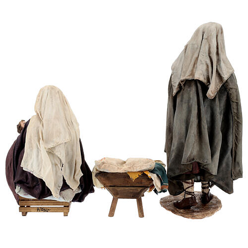 Natividade Virgem Maria com Menino Jesus no colo Presépio Angela Tripi com figuras de altura média 30 cm 12