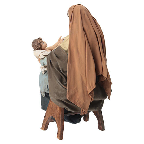 Natividade Virgem Maria com Menino Jesus no colo Presépio Angela Tripi com figuras de altura média 30 cm 11