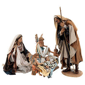 Heilige Familie mit Engelchen 30cm Krippe Angela Tripi