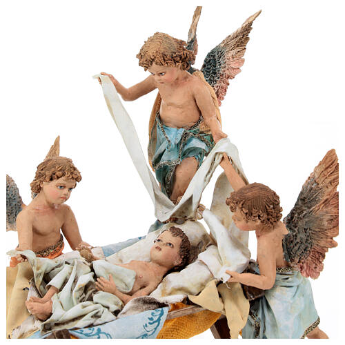 Nativity scene with angels, 30 cm by Angela Tripi 3