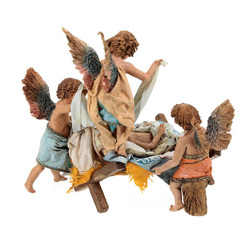 Natividade com anjos Presépio Angela Tripi com figuras de altura média 30 cm 9