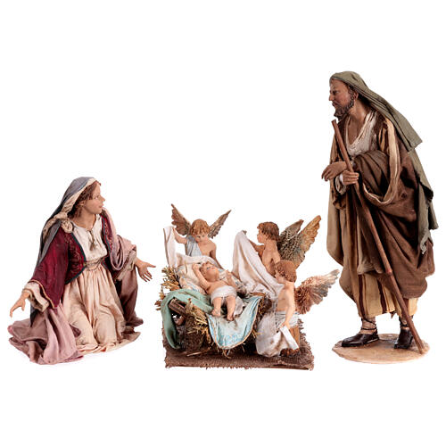 Holy Family with 4 musicians 30 cm Angela Tripi Nativity Scene 7