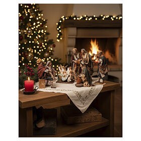 Cena Natividade com 4 músicos Presépio de Natal Angela Tripi com figuras de altura média 30 cm