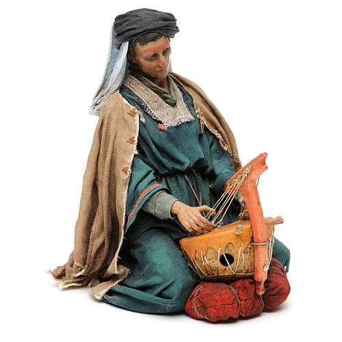 Cena Natividade com 4 músicos Presépio de Natal Angela Tripi com figuras de altura média 30 cm 8