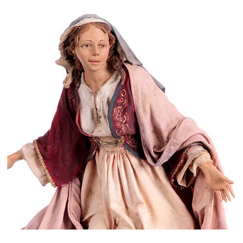 Cena Natividade com 4 músicos Presépio de Natal Angela Tripi com figuras de altura média 30 cm 5