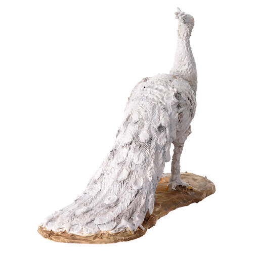 Nativity scene white peacock, 18 cm by Angela Tripi 5