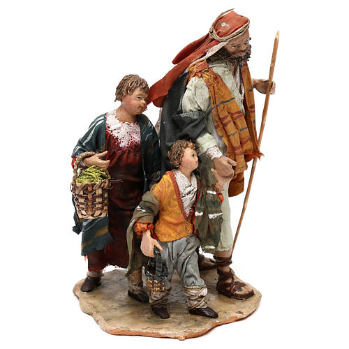 Hirte und Kinder, für 13 cm Krippe von Angela Tripi, Terrakotta 3
