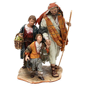 Shepherd with children, 13 cm Tripi nativity