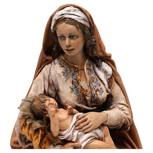 Nossa Senhora com o Menino Jesus Presépio Angela Tripi com figuras de altura média 30 cm 2