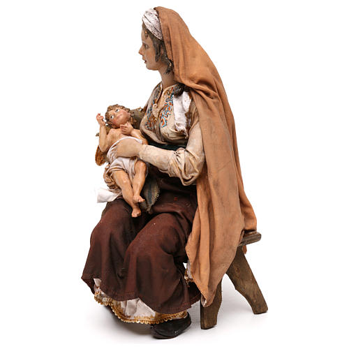 Nossa Senhora com o Menino Jesus Presépio Angela Tripi com figuras de altura média 30 cm 3
