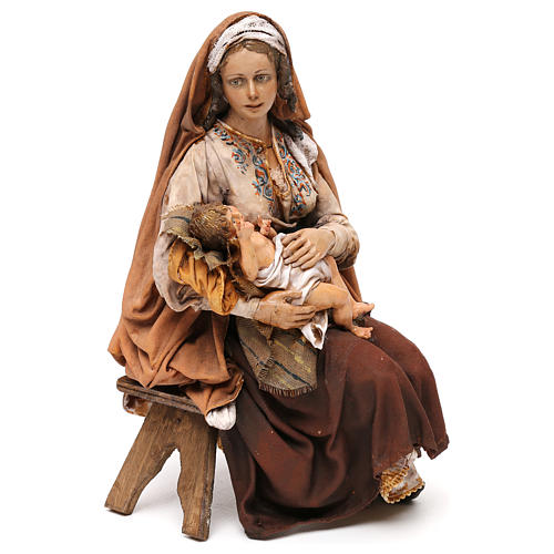 Mary with Baby Jesus sitting, 30 cm Tripi 1