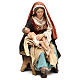 Sitzende Gottesmutter mit Kind 30cm Krippe Angela Tripi s1