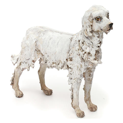 Weisser Hund für 30cm Krippe Angela Tripi 3