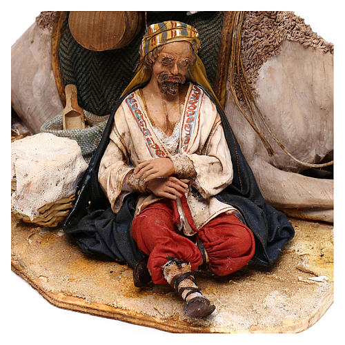 Nativity scene sleeping shepherd with camel, 18 cm by Angela Tripi 2