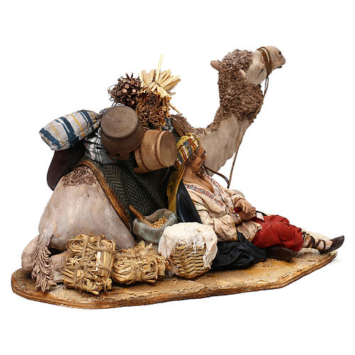 Nativity scene sleeping shepherd with camel, 18 cm by Angela Tripi 5