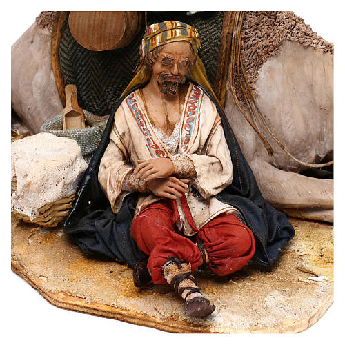 Benino, o pastor dormindo, com camelo para Presépio Angela Tripi com figuras de altura média 18 cm 2