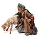 Kneeling shepherd with sheep grazing, 13 cm Angela Tripi s3