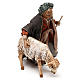 Kneeling shepherd with sheep grazing, 13 cm Angela Tripi s5