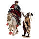 Heiliger König auf einem Kamel sitzend und Diener, für 30 cm Krippe von Angela Tripi, Terrakotta s1