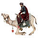 Heiliger König auf einem Kamel sitzend und Diener, für 30 cm Krippe von Angela Tripi, Terrakotta s12