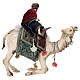 Heiliger König auf einem Kamel sitzend und Diener, für 30 cm Krippe von Angela Tripi, Terrakotta s18