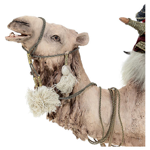 Wise king dismountin a camel, Angela Tripi 30 cm Nativity Scene 5