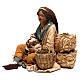 Sitzende Frau mit Zicklein, für 30 cm Krippe von Angela Tripi, Terrakotta s3