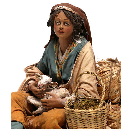 Woman with kid, 30 cm Angela Tripi Nativity Scene 2