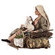Femme avec petite chèvre crèche Tripi 30 cm s5