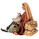 Donna con capretto presepe 30 cm Tripi s5