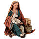 Mulher com cabrito para presépio Angela Tripi com figuras de 30 cm de altura média s1