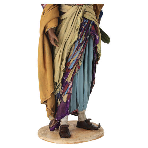 Donna con foglie di banano 30 cm presepe Tripi 6