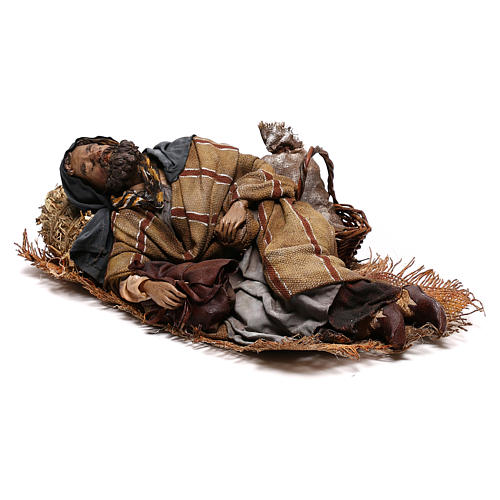 Sleeping shepherd, 30 cm Angela Tripi Nativity 3