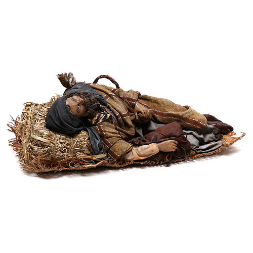 Sleeping shepherd, 30 cm Angela Tripi Nativity 5