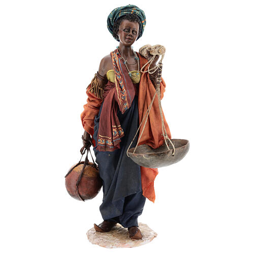Frau mit Waage, für 30 cm Krippe von Angela Tripi, Terrakotta 5