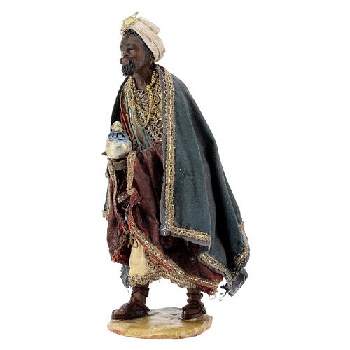 Heiliger König mit Gabe, für 13 cm Krippe von Angela Tripi, Terrakotta 3