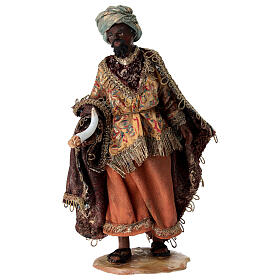 Nativity scene figurine, Standing King with gift by Angela Tripi 13 cm