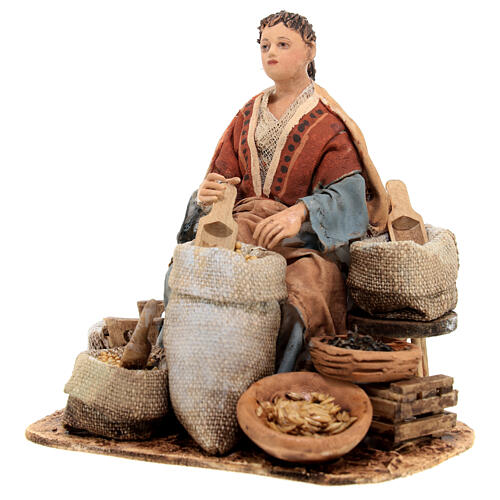 Nativity scene figurine, woman selling spices by Angela Tripi 13 cm 3