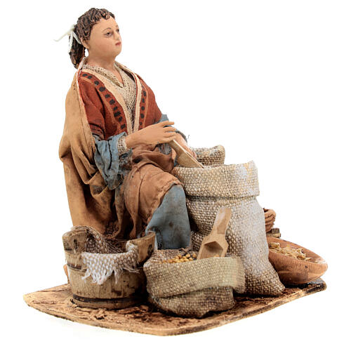 Nativity scene figurine, woman selling spices by Angela Tripi 13 cm 4