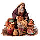 Nativity scene figurine, woman selling pottery by Angela Tripi 13 cm s1
